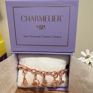 Charmelier Rose Gold Charm Bracelet Bomb Party